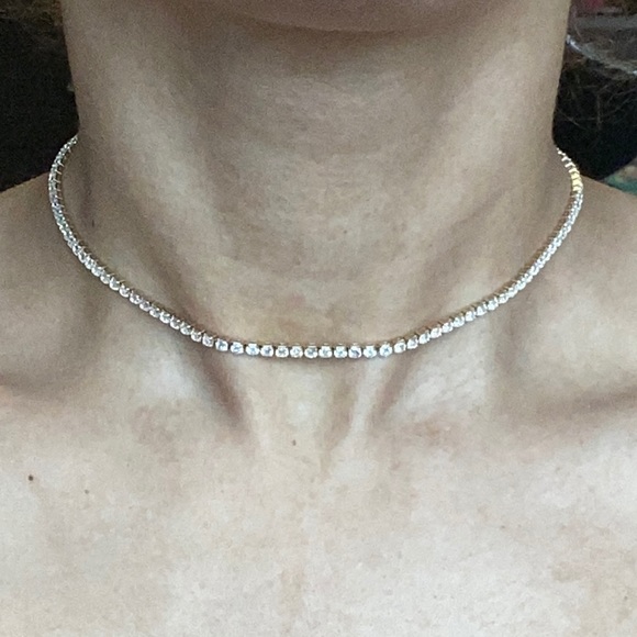 💍Gold Plated CZ Choker Necklace💍 - Picture 2 of 4